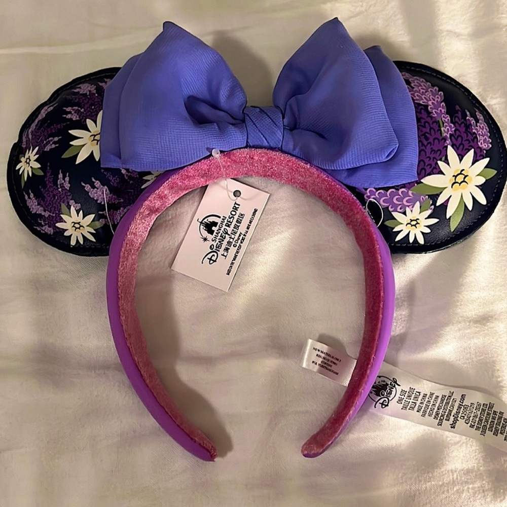 NWT! Disney Lavender Floral RARE Minnie Mickey Ears